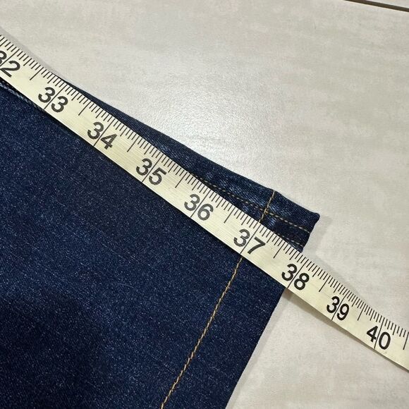 SPANX Midnight Shade Pull On Flare Jeans Medium Dark Wash Western Casual - Picture 5 of 11